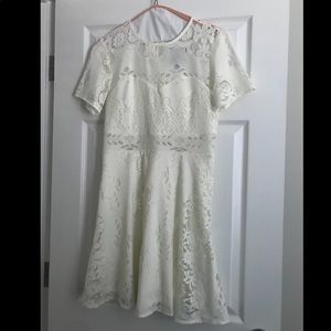 TopShop Cream lace mini dress, US 8